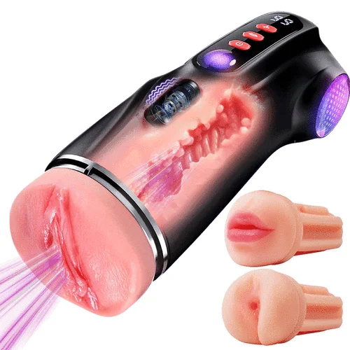 3 Sleeve APP Control Sucking Male Masturbator for Men - PL-MM0015